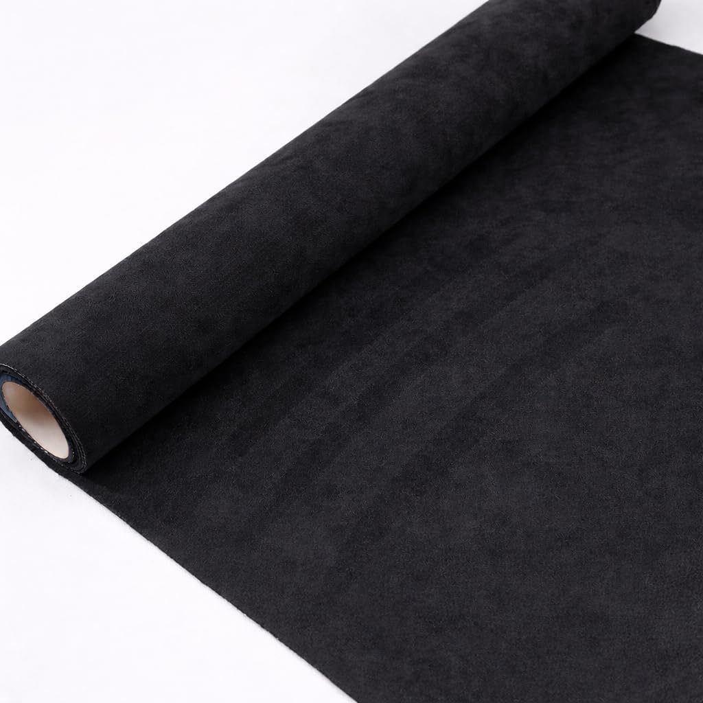 Premium Black Suede Fabric Wrap – 16x79 inch Self-Adhesive Suede Wrap for Car Interior Dashboard, Door Trim, Console & DIY Projects