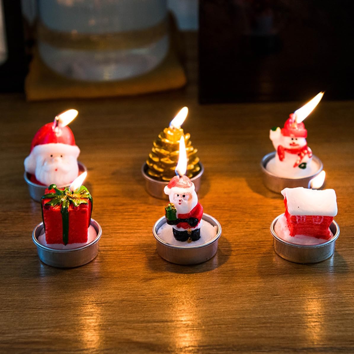 3 Pcs Pine Cone Wax Christmas Decor Candle Xmas for Hotel Showcase