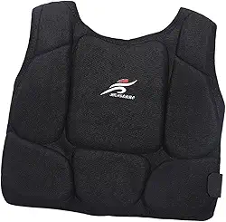Protetor de tórax de karatê Protetor de corpo Protetor de taekwondo Colete Protetor de costela para vôlei, 38x36cm