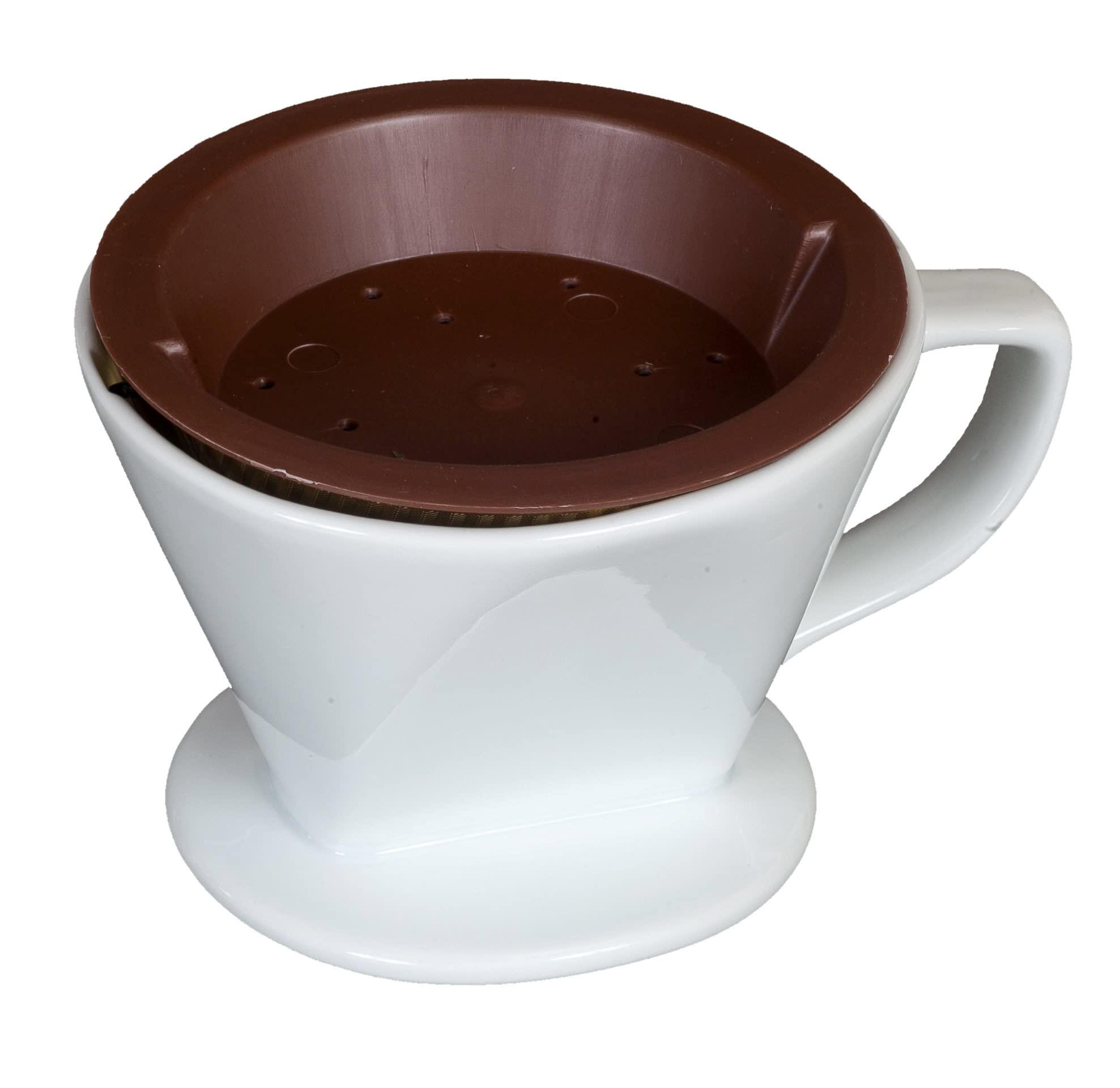 Zestaw porcelanowych filtrów do kawy i SeleXions złoty filtr GF4M i rozdzielacz wody WFT4
