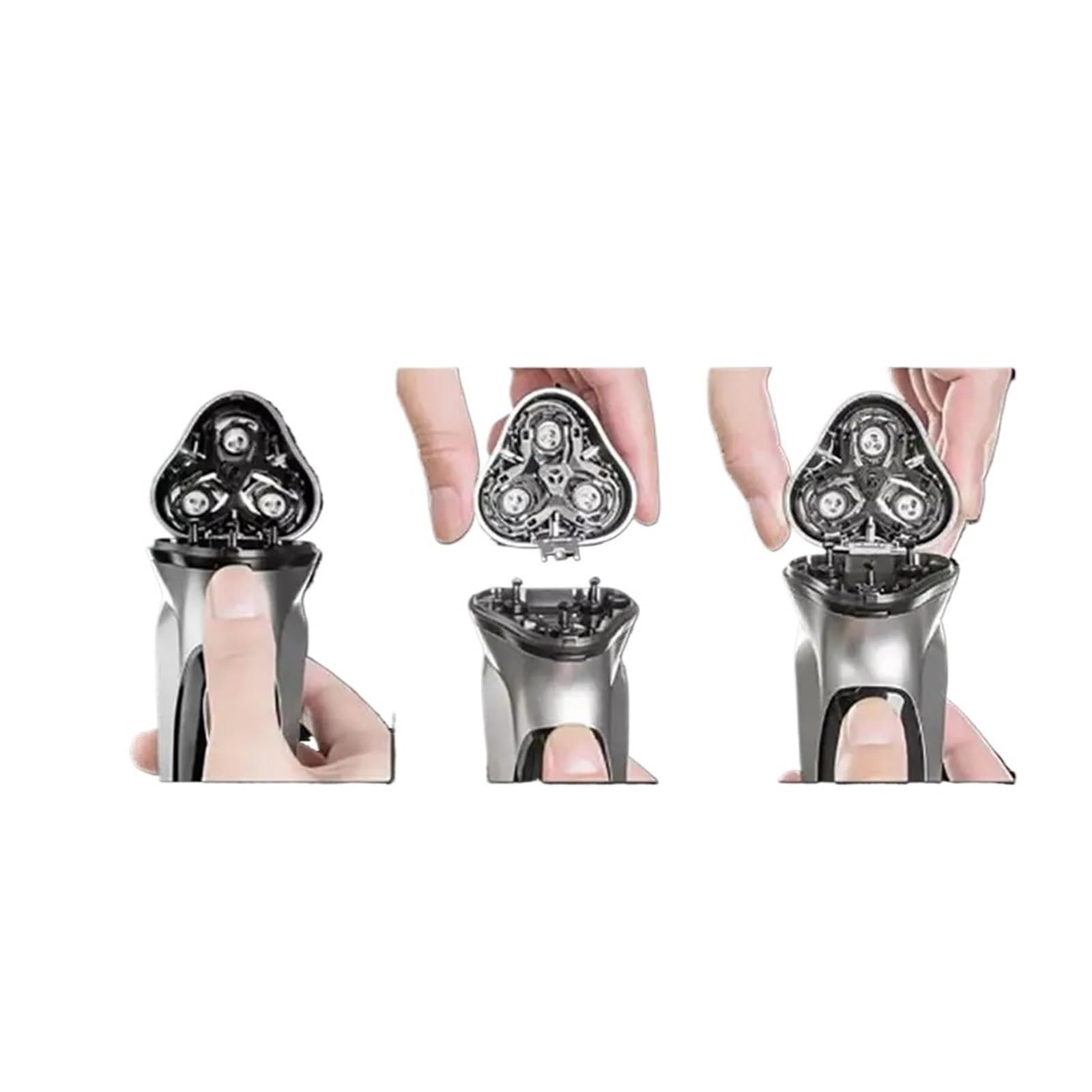 Cabezal De Afeitadora Compatible Con Enchen Y BlackStone. Afeitadora Eléctrica Con Cuchilla De Acero De Doble Capa.(Black)
