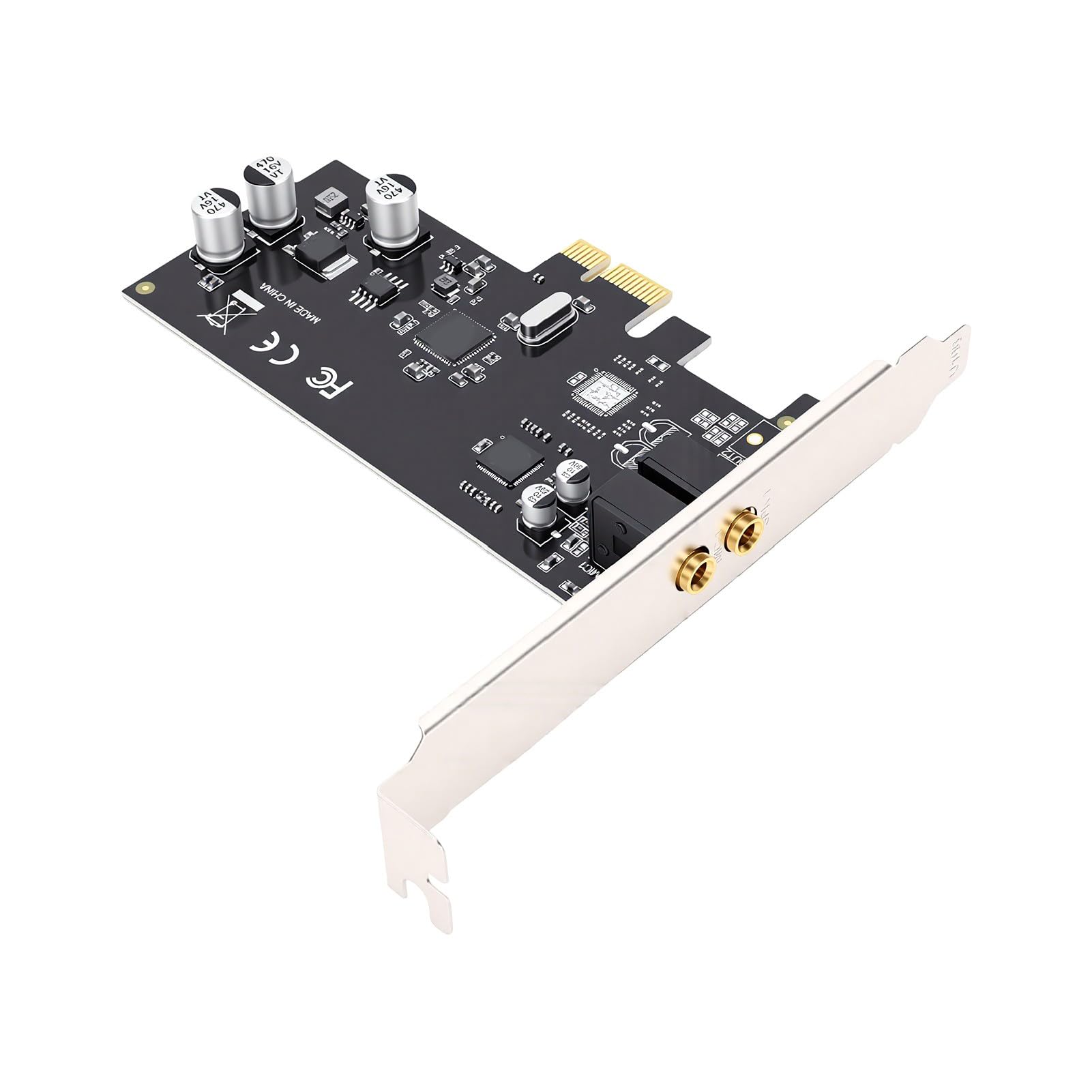 Zunate Tarjeta de Sonido PCIe X1 para PC de Escritorio, HD de un Canal