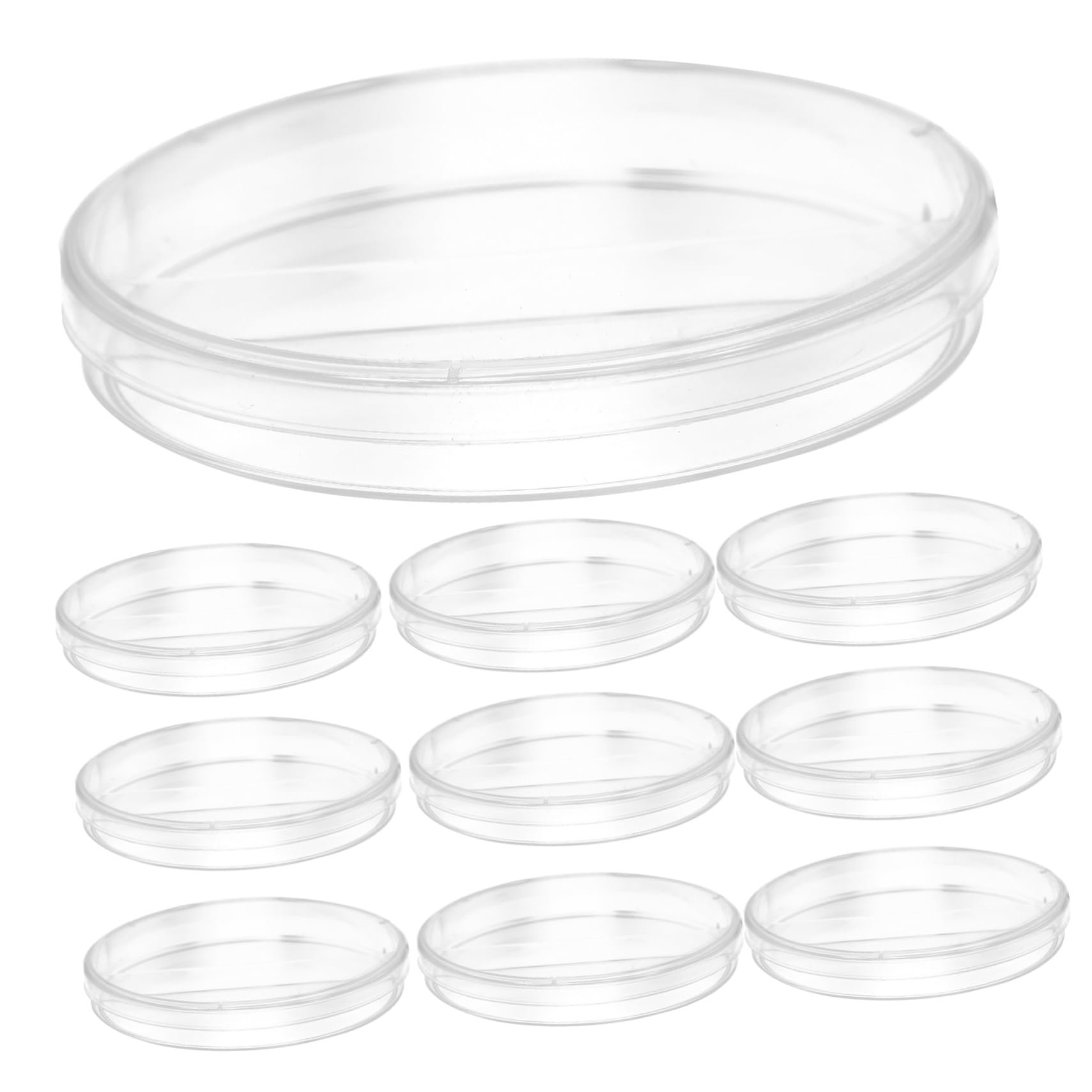 SOLUSTRE 10pcs Petri Dish Mushroom Agar Plates Chemistry Petri Holder Agar Dish Chemistry Petri Tray Culture Dish Laboratory Petri Holder Petri Holder with Lid Laboratory Petri Tray