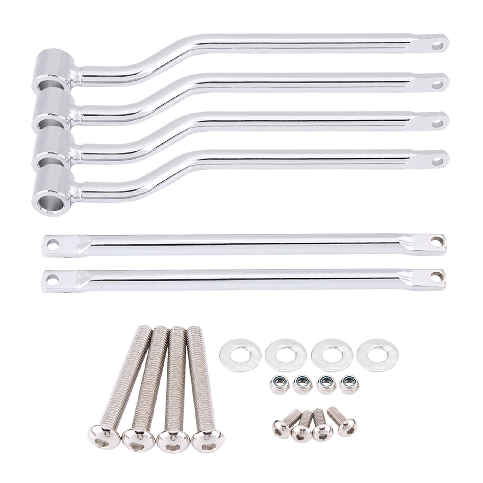 Staffe per borse da sella per moto, Barre di supporto per borse da sella per moto argento Kit di staffe di montaggio
