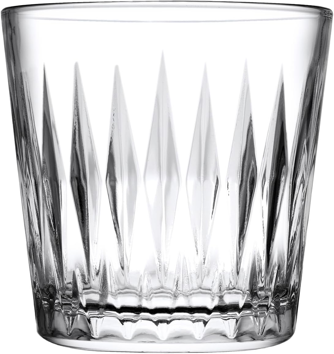 Luzia Whiskey Glass from The Original Pasabahce from Turkey | Unique & Stylish Glassware for Whiskey, Scotch & Liqueur | Perfect for House Parties & Restaurants (6 pcs, 300 ml, Clear).