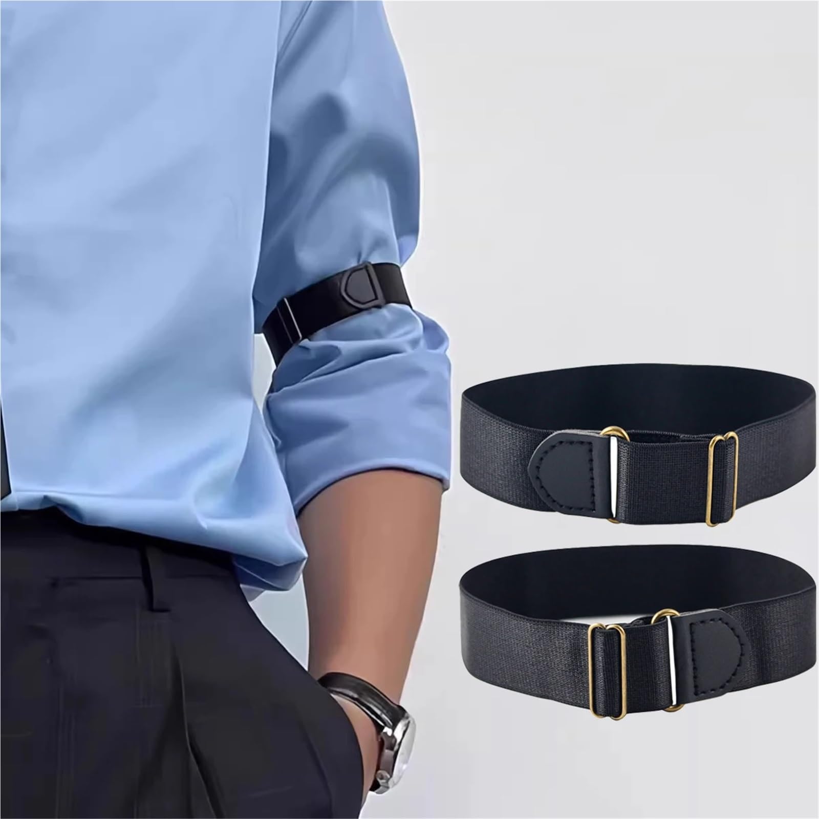 Elástico para coser Ligas de manga for mujeres y hombres, 20 piezas, brazalete elástico, mangas camisa, liga