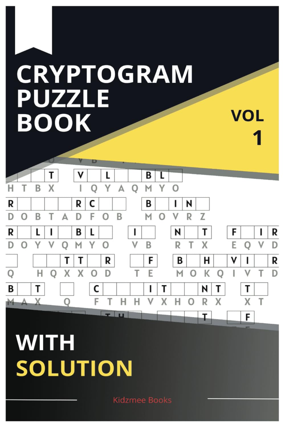Cryptogram Puzzle Book for Adults | crypto Puzzle Book: Large Print Cryptogram Puzzle Book for Kids
