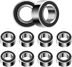 6800-2RS 6800RS Ball Bearings 10 mm x 19 mm x 5 mm, Pre-Lubricated, Double Seal, 6800RS Deep Groove Ball Bearings, Pack of 10