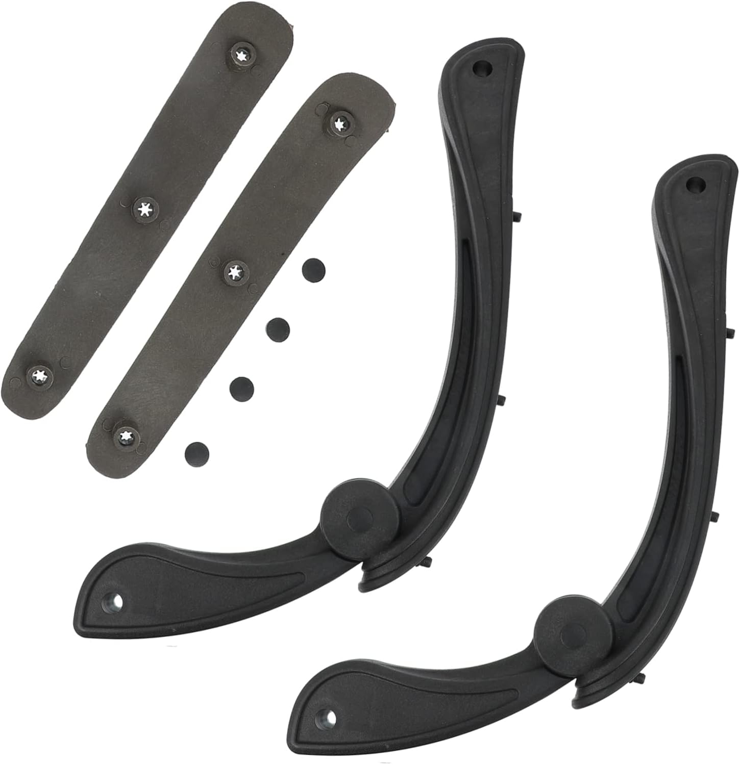 Sturdy Office Chair Grab Handles Swivel Armrests for Ergonomic Support Easy Installation Black Color for Home and Office Use