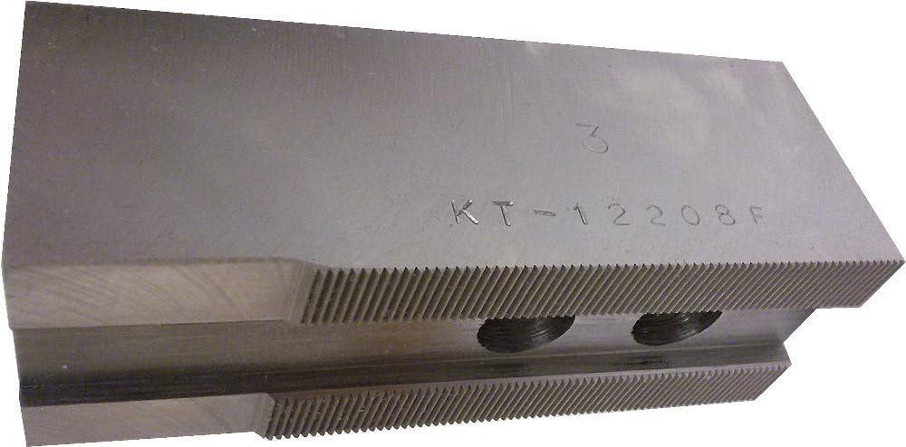 USST KT-12208F Steel Flat Soft Chuck Jaws for 12" CNC Lathe Chucks, 2" Tall (Set of 3 Pieces)