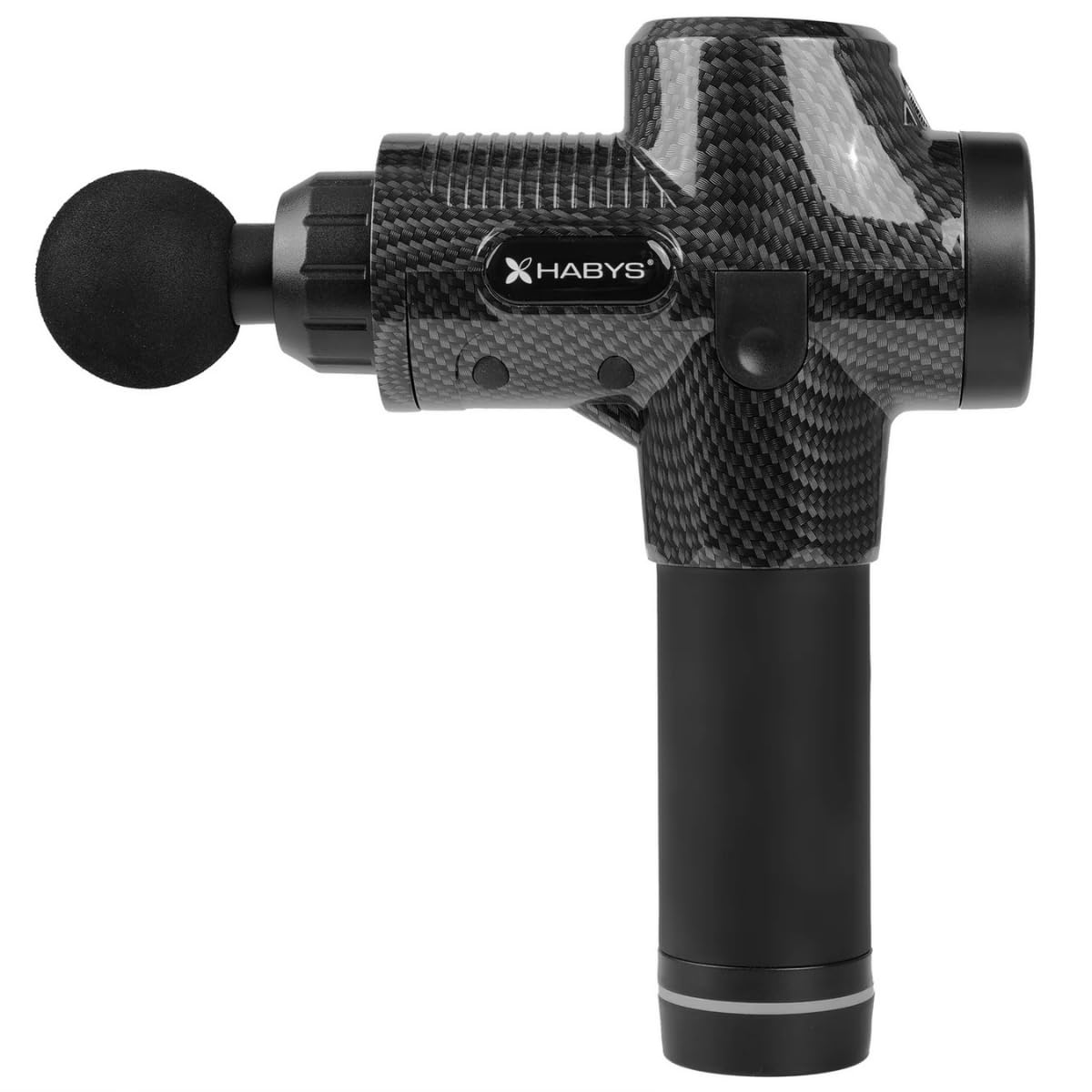 HABYS Massagepistole 30 Geschwindigkeitsstufen, Massagegerät 12mm Amplitude | Massage Gun LED-Display, Massagegun 1200–3600 U/min Drehzahlbereich, Massager 8 Austauschbare Massageköpfe, 2000-mAh-Akku