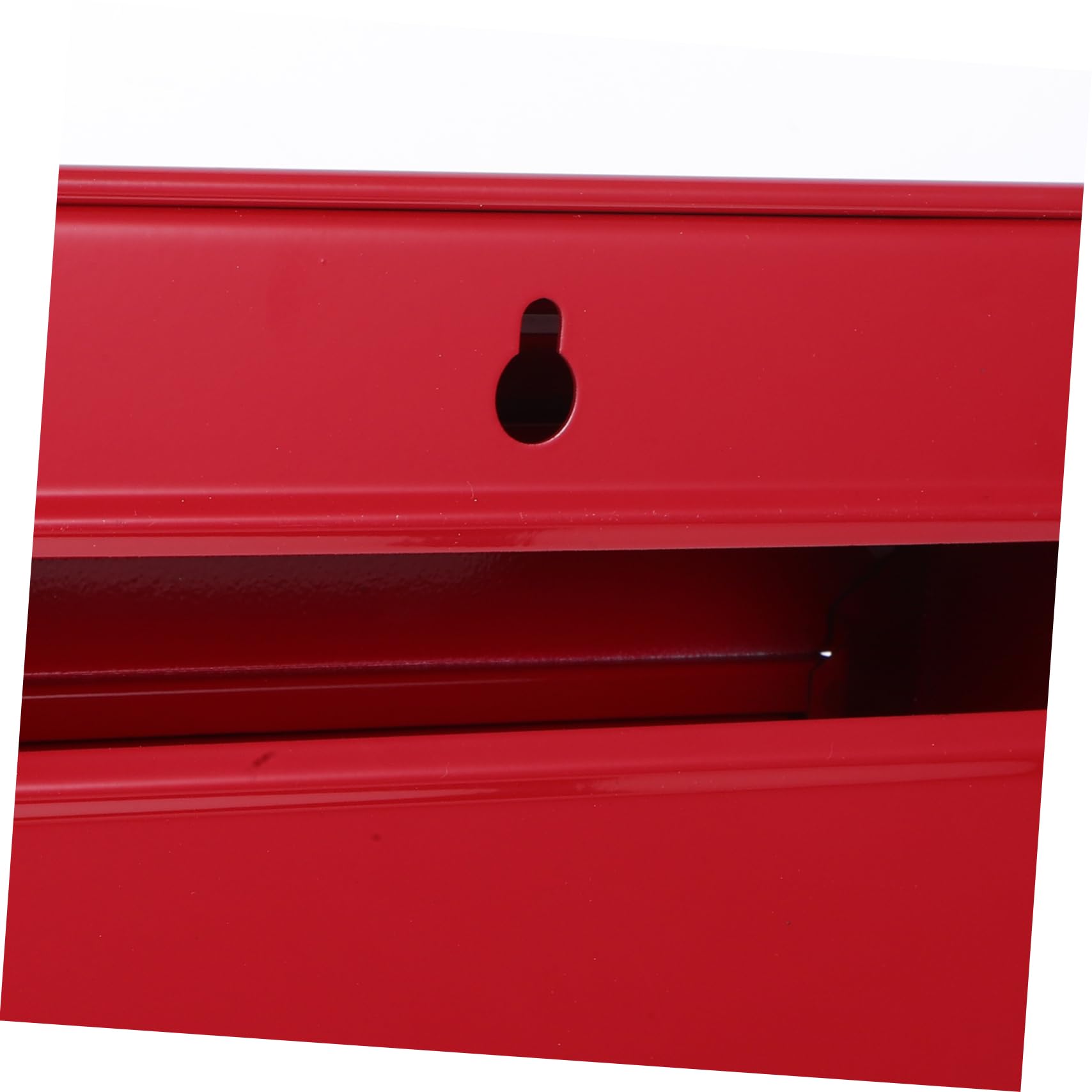 Uonlytech Wandbriefkasten Retro mit Schloss aus Blech Rot Große Kapazität Einfache Montage für Zuhause und Außenbereich