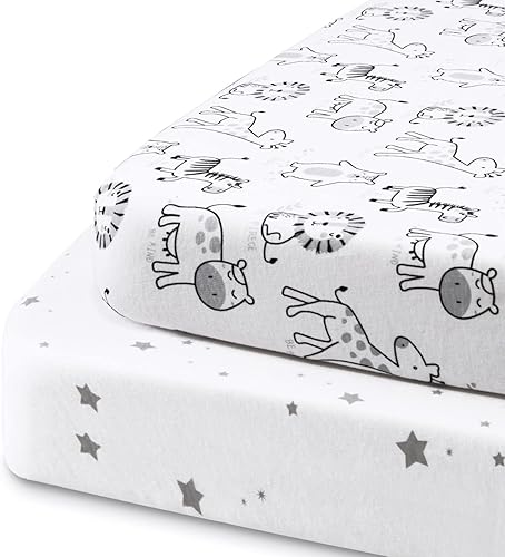 Beberoad Love Paquete de 2 sábanas para moisés de bebé 100 algodón orgánico suaves universales para colchón ovalado reloj de arena y rectangular