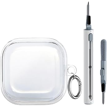 Case for Samsung Galaxy Buds 4/Buds 4 Pro Silicone Protective Case Soft and Shockproof Cover Ultra Thin All-Round Protection with Cleaning Pen and Carabiner Transparent