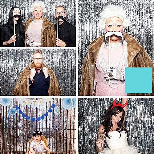 4 Pezzi Tende a Frange Foil Curtain Tenda Lamina