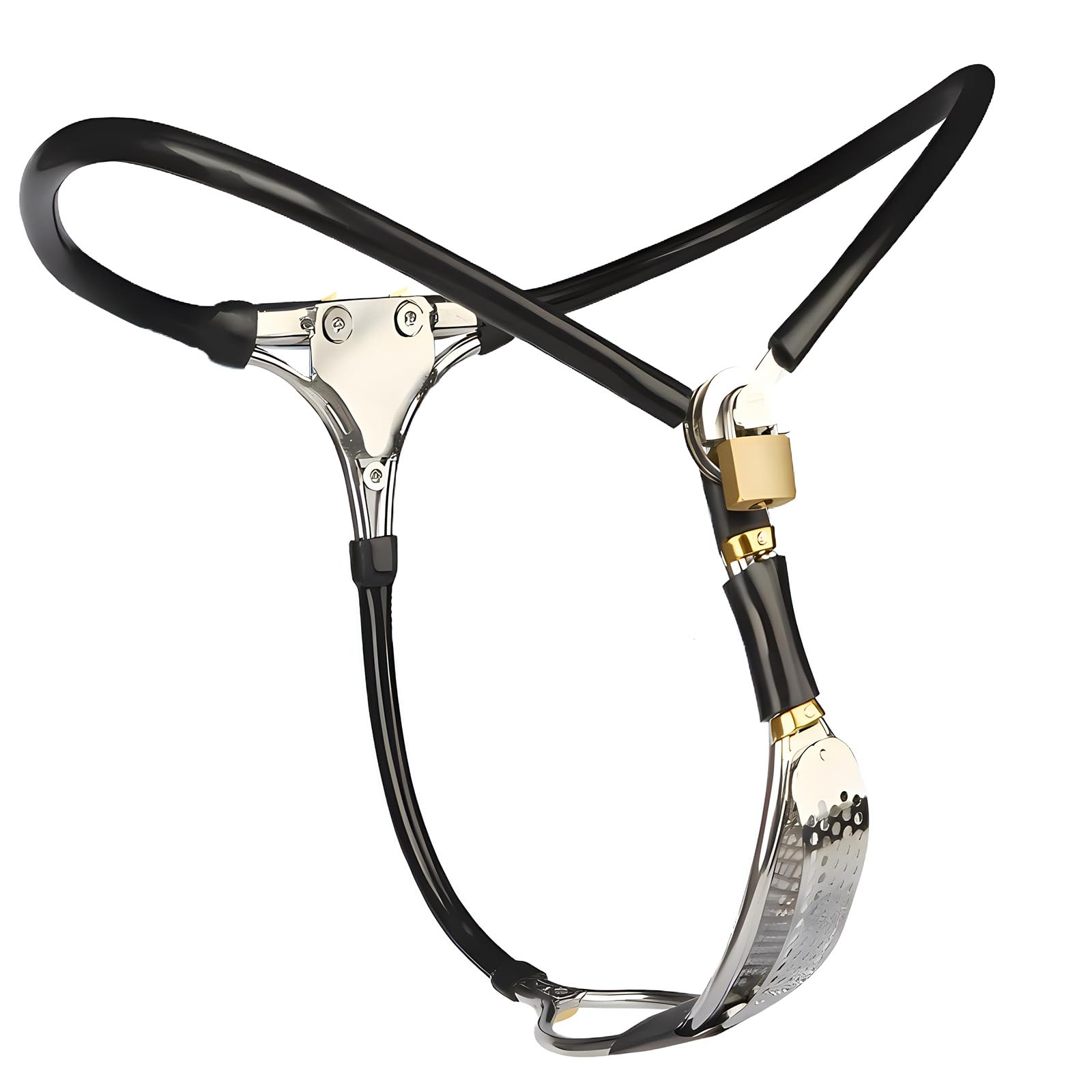 Ceinture de chasteté invisible femme acier inoxydable verrouillable culotte bondage T jouets sexuels