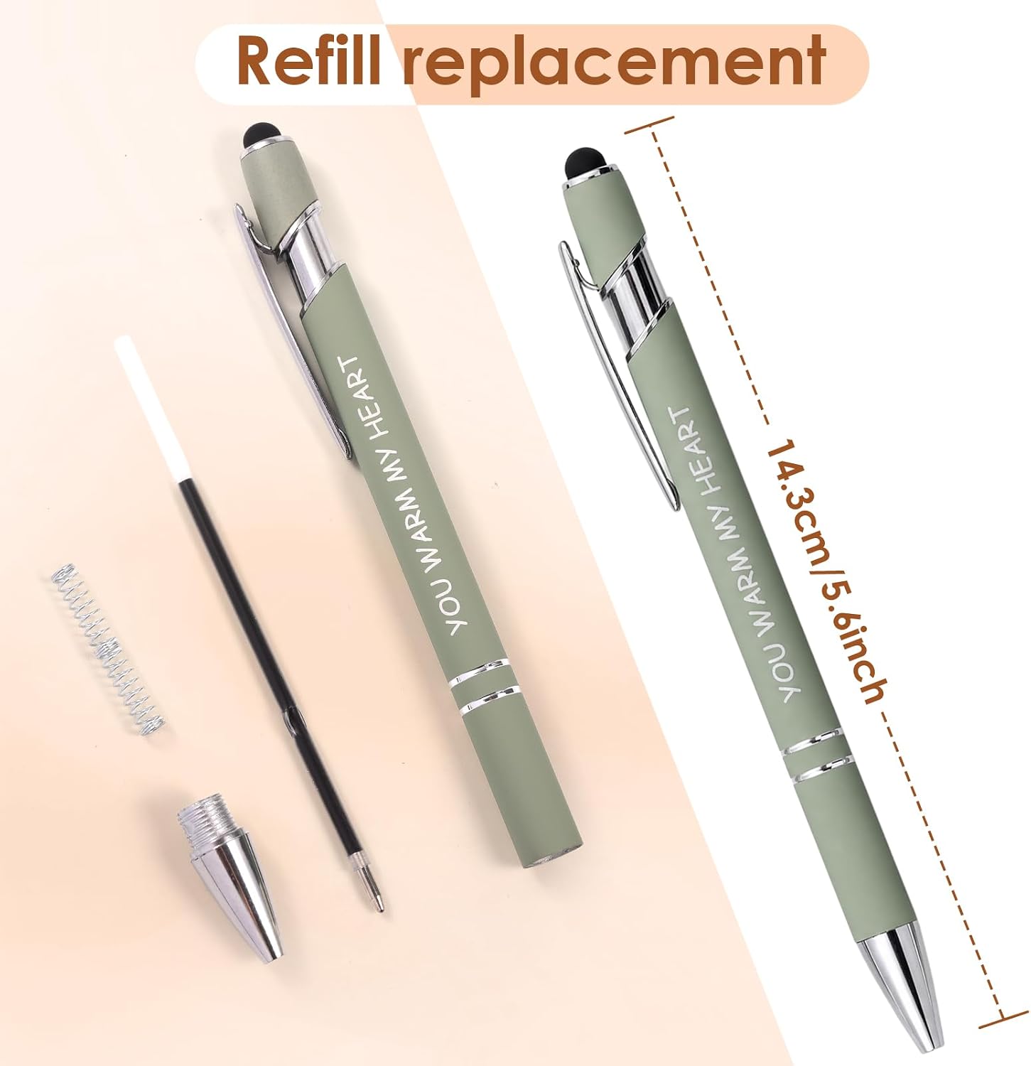 5-Pack Fancy Refillable Ballpoint Pen Set, Gifts for Mom, Thank You Presents for Mother, Cute Pens for Daily Use & Journaling image 4