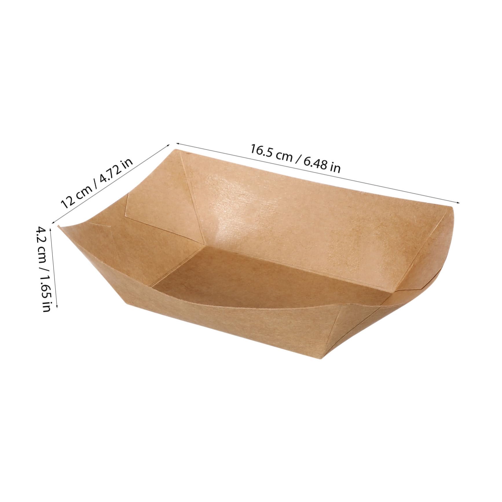 COLLBATH Disposables 50 Pcs Paper Snack Trays Hot Dog Plates Carnival Plates Leak-resistant Bulk