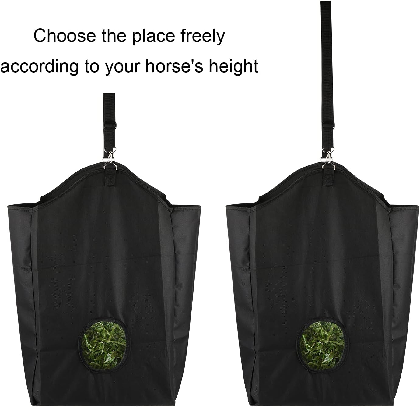 Cosmos Horse Hay Bag Large Sturdy Horse Feeding Hay Bag Large Capacity Horse Feeder Tote Bag with Metal Rings and Adjustable Strap for Horse Sheep Cow : Pet Supplies