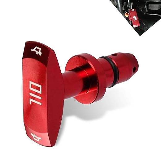 Auto Repair Parts, Modified Oil Caliper Handle for 1999-2011 GTV8 GT500, Durable Oil Dipstick Handle (Red)