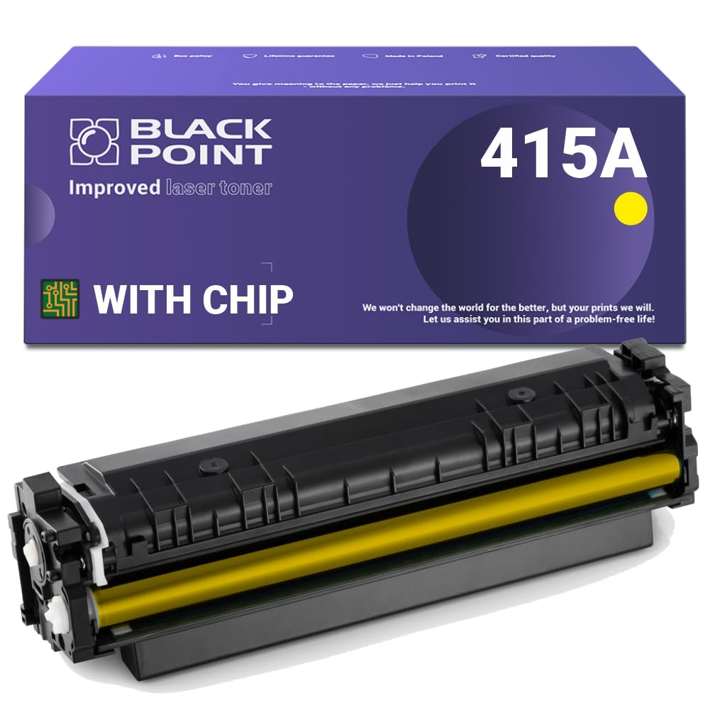 Black Point [Mit Chip Toner Kompatibel zu W2032A (HP 415A) - Gelb - für HP Color LaserJet Pro: M454dn