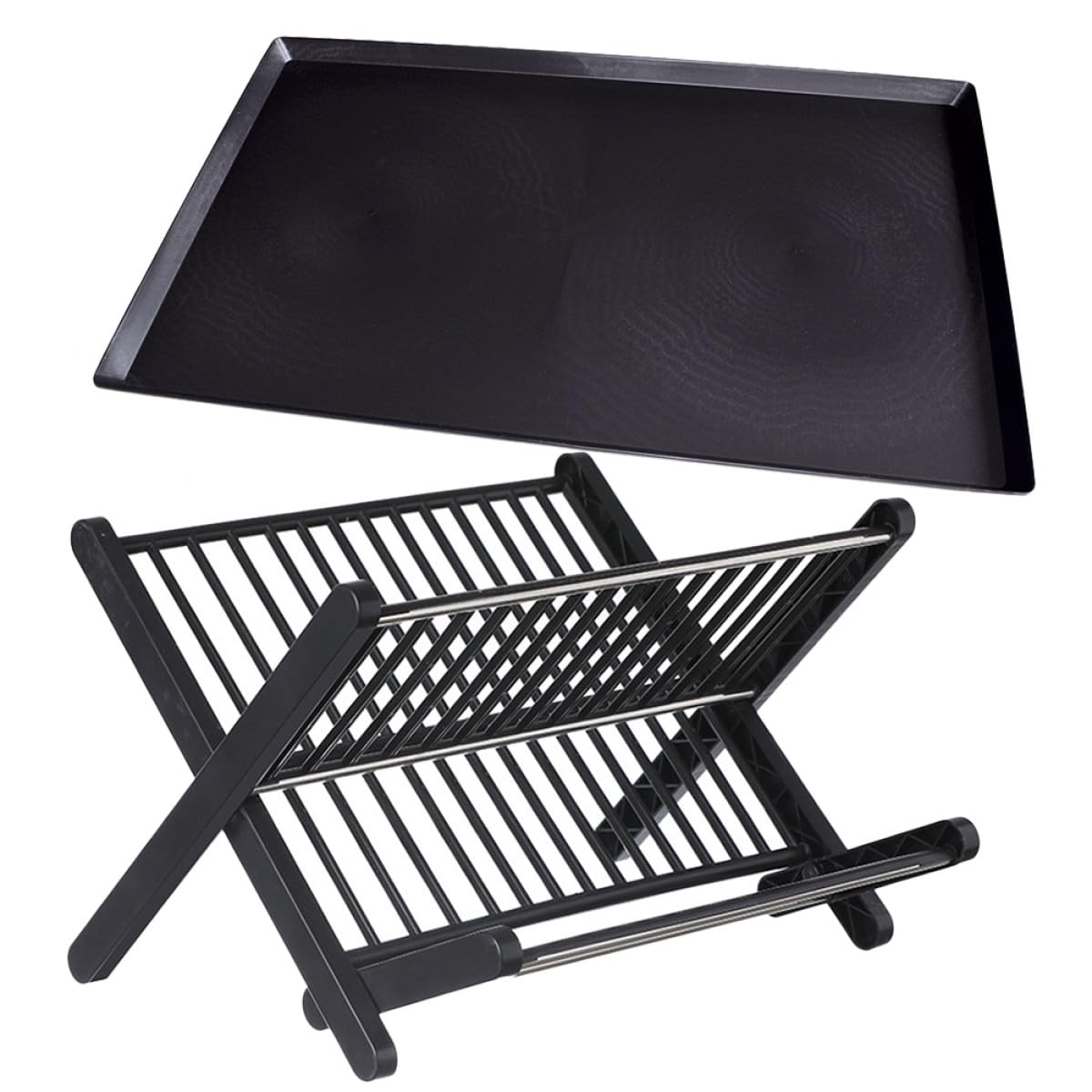 TVANTRUXIS PP and Stainless Steel Foldable Dish Drying Rack