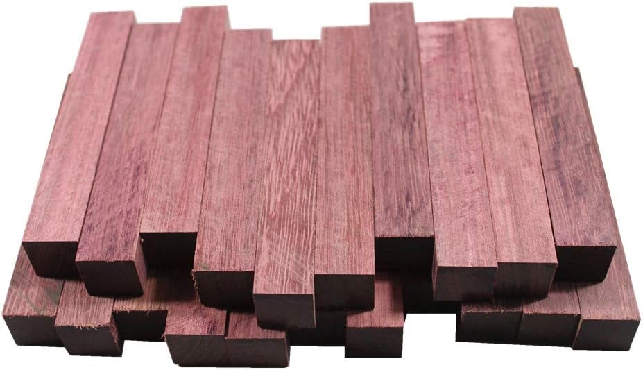 Xliji Selectable Purpleheart Wood Pen Making Kit (127mmx15mmx15mm, 1 set), Instructions, Adult, Classic Woodworking, Unisex, All Seasons