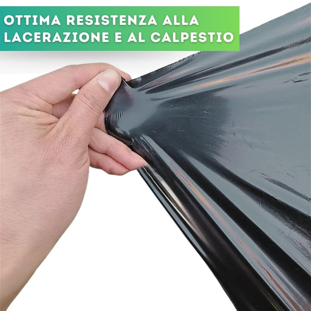 DI GIULIO SRL Telo Nero Pacciamante Pacciamatura 200 Metri x 1 Metro Larghezza Senza Fori Copertura Terreno Antierbacce | Bio Orto