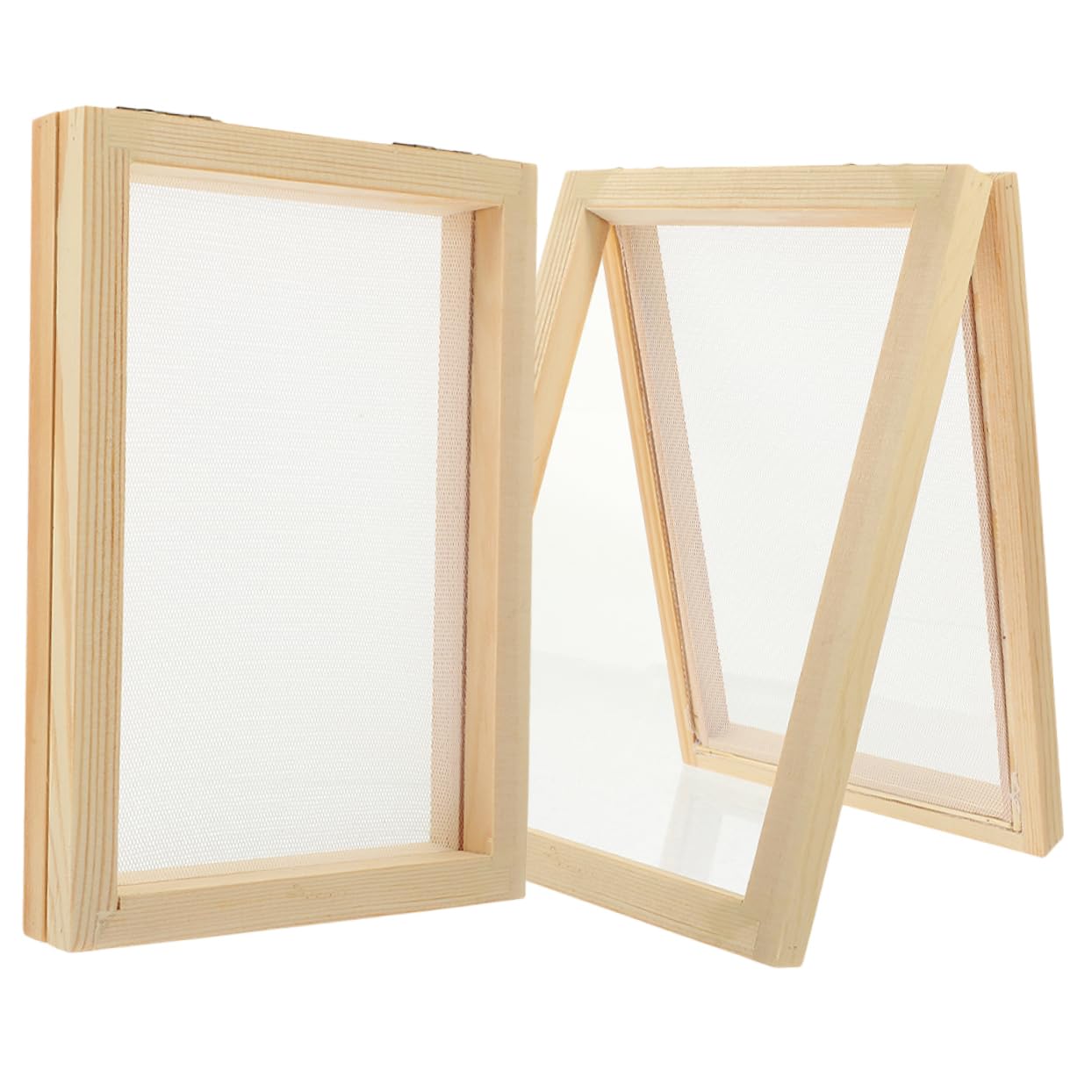HAPINARY Wooden Paper Making Mould Frame 2pcs Frames for Boys and Girls' DIY Craft