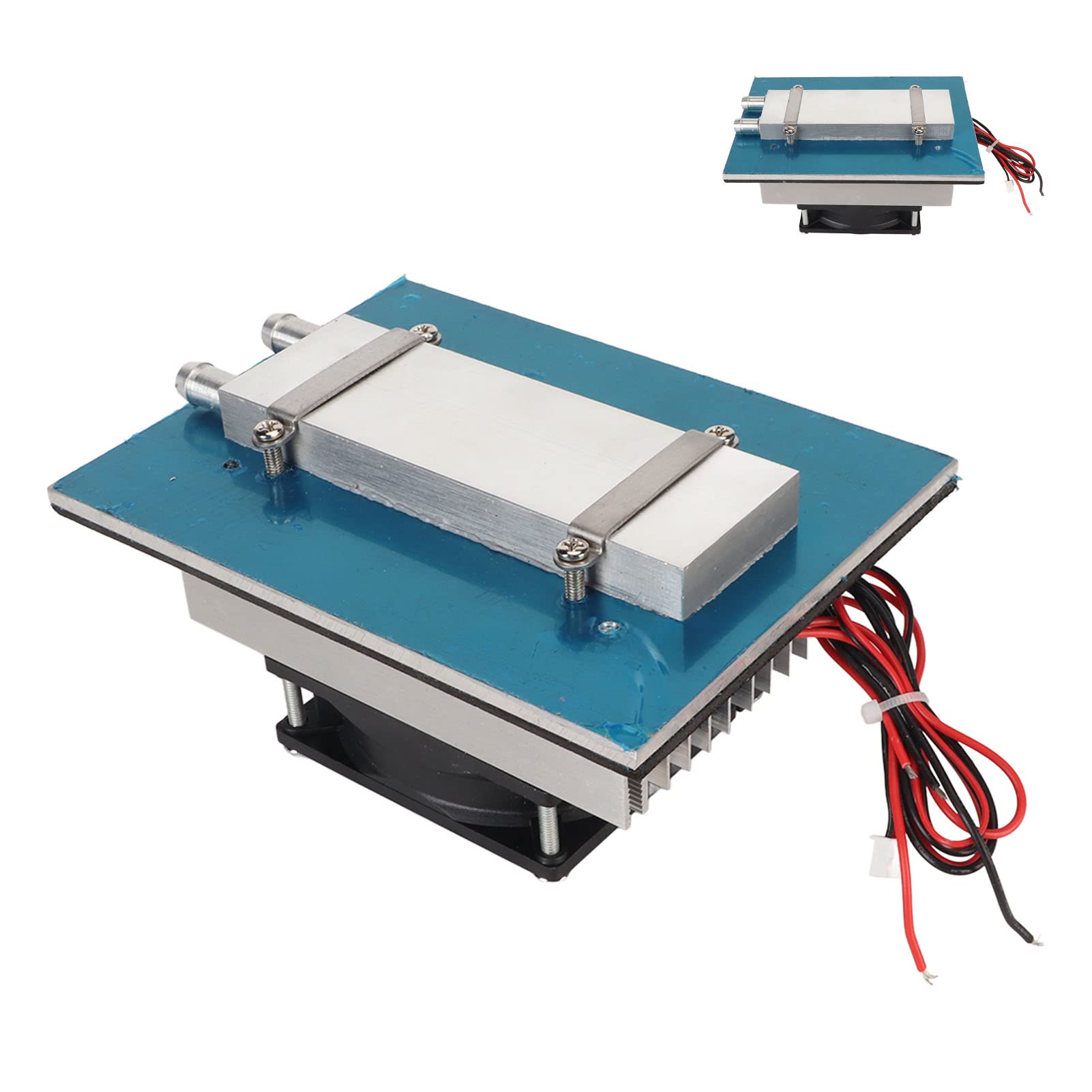 Chrees Ventola di Raffreddamento Peltier, Dispositivo di Raffreddamento a Semiconduttore in Lega di Alluminio da 12 V 120 W con Design Silenzioso Salvaspazio, per Scatola per Tablet per
