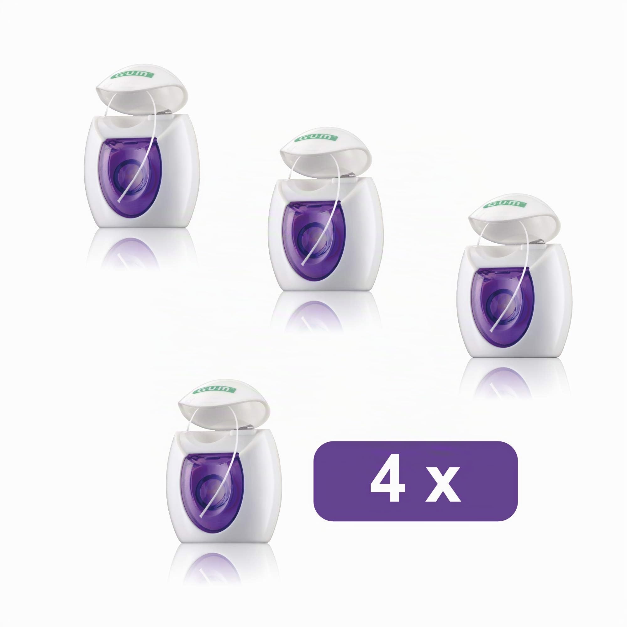 GUM Expanding Floss Fil dentaire légèrement ciré, 4 x 30 m (120 mètres), fil dentaire en peluche de Sunstar