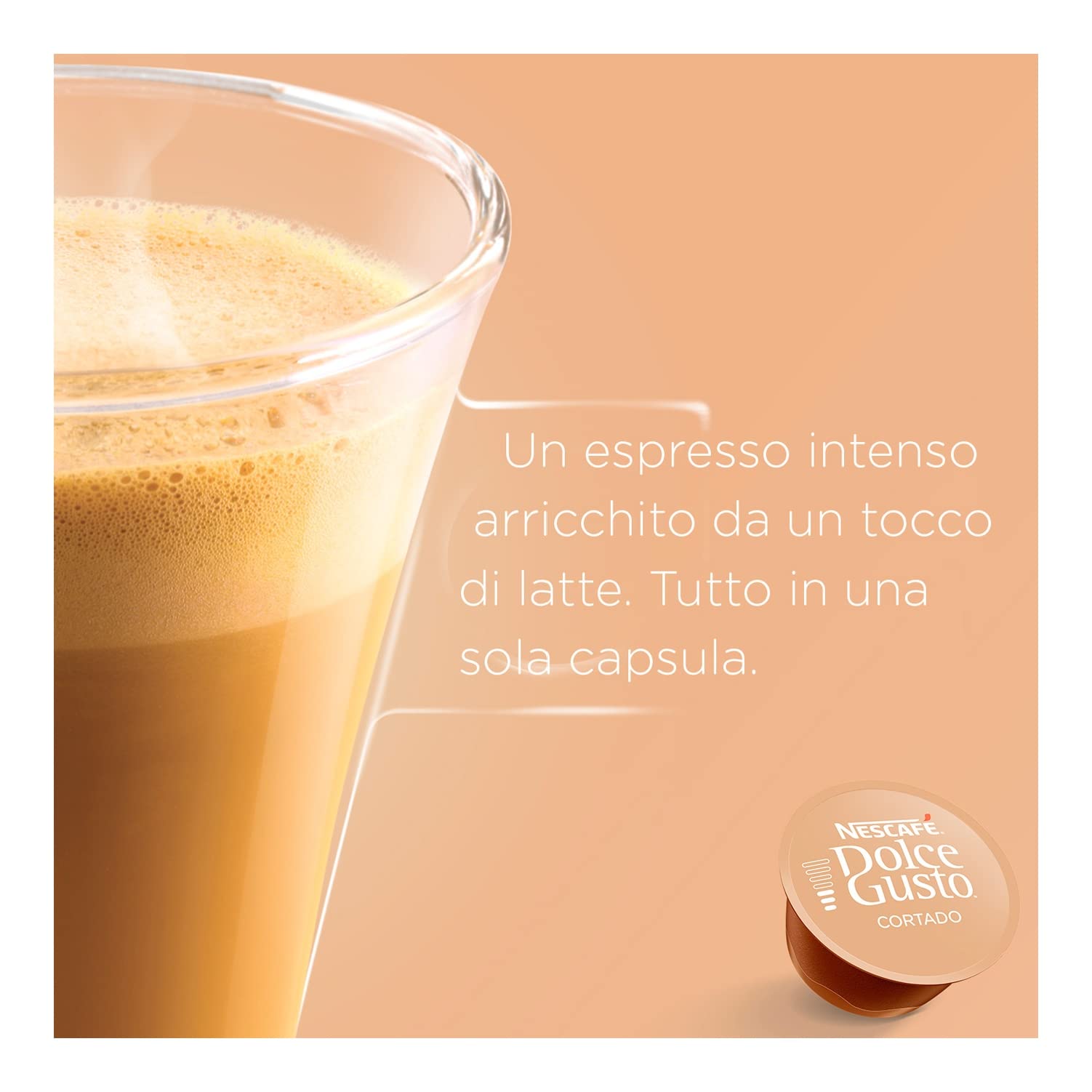 Nescafé Dolce Gusto 3 Confezioni Caffè Cortado Espresso Macchiato, 2 x Ginseng, 1 x Cortado Decaffeinato (96 Capsule)