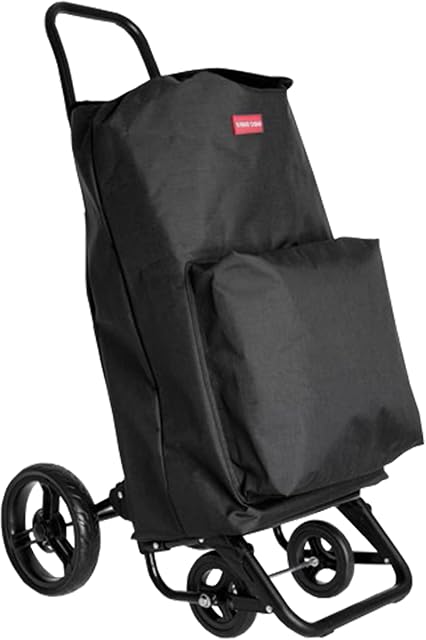 Casa&Casa Sorrento Slate Shopping Trolley on Wheels | 60L Huge Capacity | Elegant and Foldable Shopping Cart for Groceries|4 Wheel| Thermal Liner | Bespoke Designs