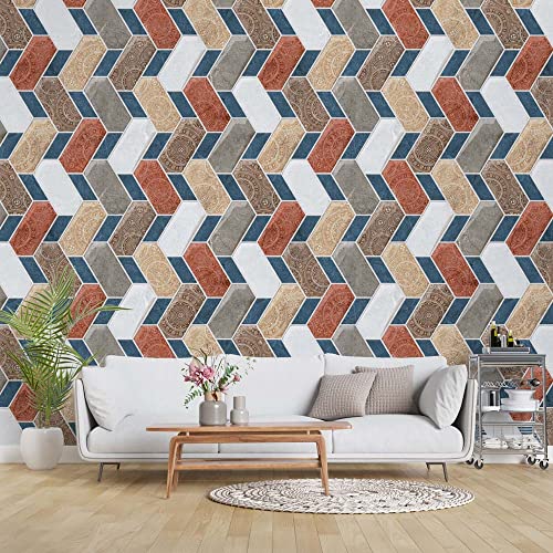 Image of DWELLSINDIA Bricks Pattern Self Adhesive Wallpaper, Waterproof, Scratch Resistant, Laminated (41cm x 244cm, Multicolour)