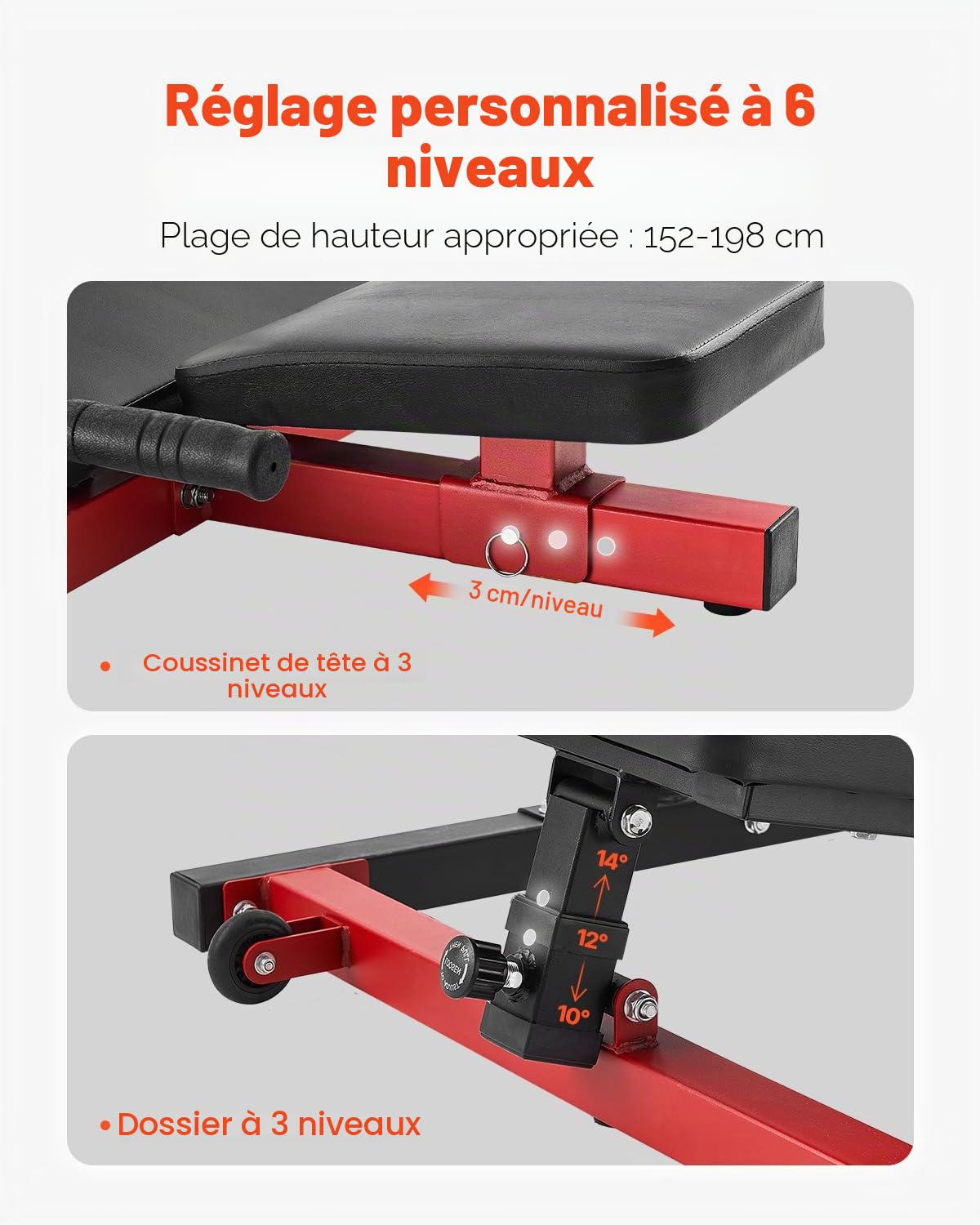 VEVOR Presse à Cuisse Verticale, Appareil Musculation Jambes et Cuisses en Acier au Carbone, Capacité de 249,5 kg, Équipement pour Bas du Corps Quadriceps, Ischio-jambiers, Fessiers et Mollets, Gym