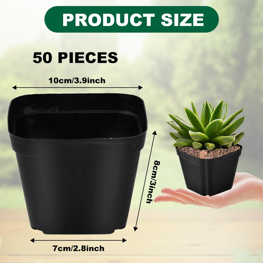 40 Vasi Per Semi In Plastica, 10 Cm – Vasetti Per Piantine, Talee E Propagazione Con Fori Di Drenaggio - 2
