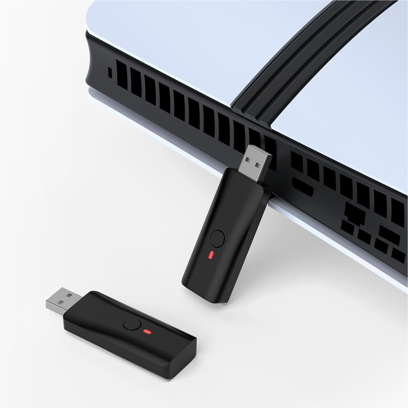 Sxhlseller Adapter Kontrolera Bezprzewodowego, Konwerter Adaptera Kontrolera Bezprzewodowego USB do Przełączników, Obsługa i Mapowanie, z Bluetooth V5.3, Plug and Play dla Komputerów PC i (BLACK)