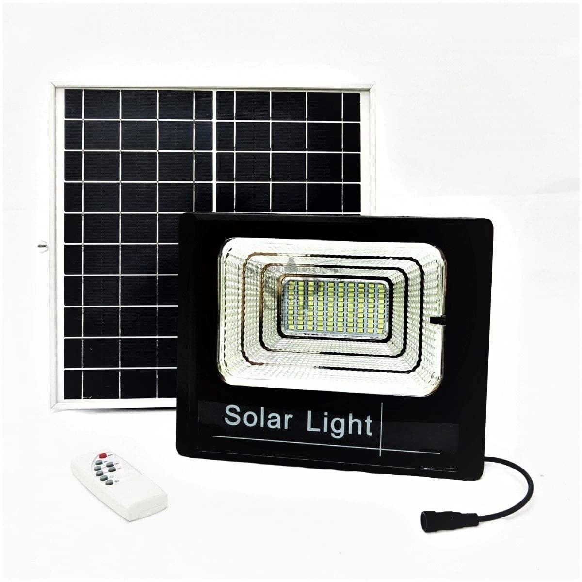 tempo di saldi Faro A Led Da 100W SMD Luce Bianca Con Pannello Solare, Sensore + Telecomando