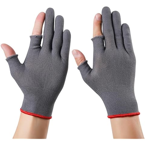 PILIPALALA 72 pairs of nylon gloves, half finger, wear resistant, non-slip, safety work gloves(Small) Cover