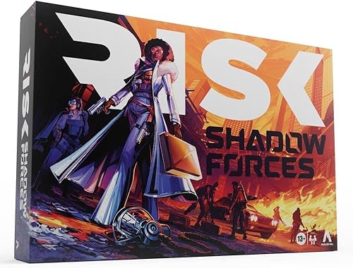 Hasbro Gaming Avalon Hill Risk Shadow Forces - Juego de mesa de estrategia, juegos de guerra para adultos y familia, a partir de 13 años, para 3-5