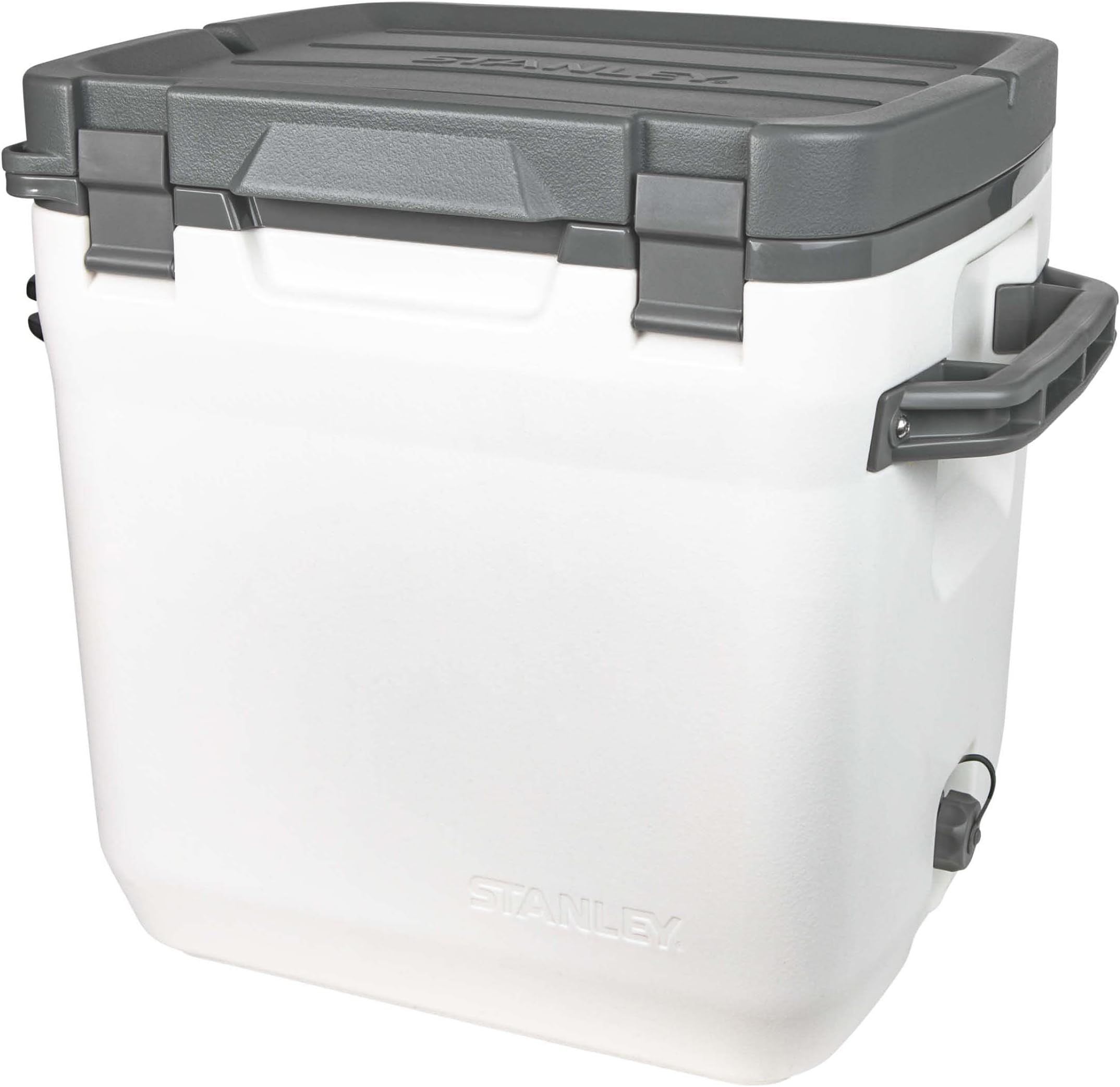 1913 Adventure Outdoor Cooler 28.3L - Ice Cold For 4 Days - Holds 40 Cans - BPA-Free - Heavy Duty Camping Cooler Box Doubles as Seat - Rugged Travel Coolbox - Polar White