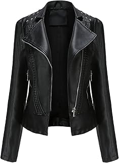 CIRCIR leather jacket Black Leather Jacket WomenRivet Moto Biker Zipper Jacket Ladies Spring Autumn Coat Female Motorcycle Wine Red Brown Beige
