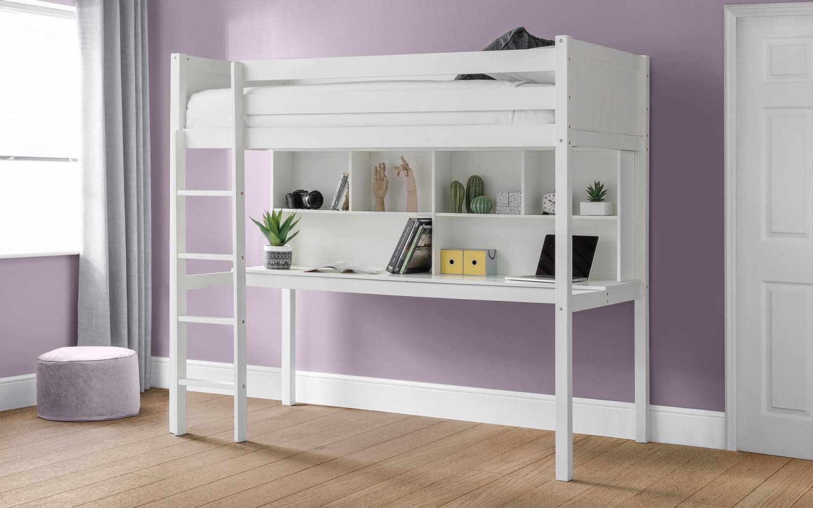 Julian Bowen Titan Highsleeper, White, Single