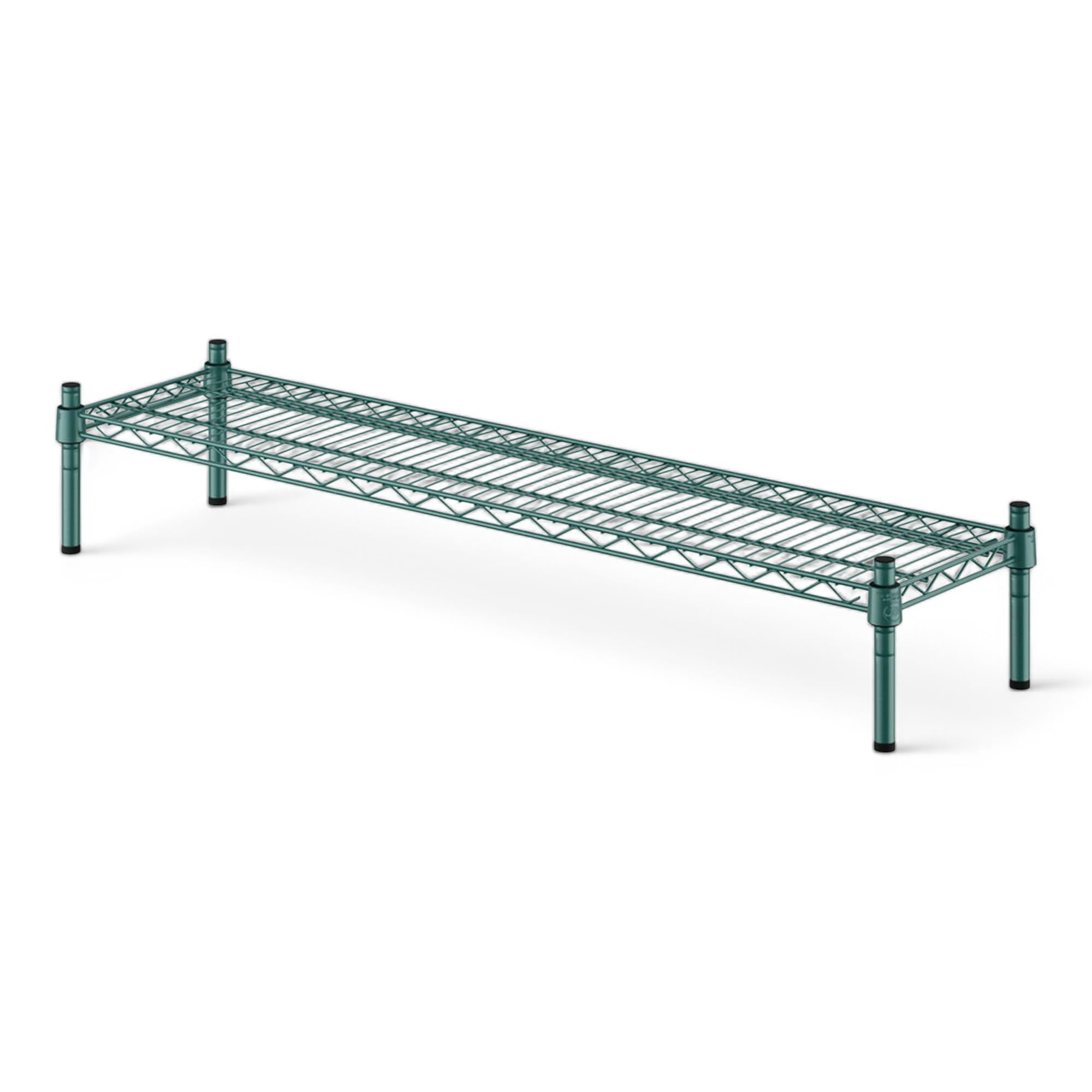 12" x 54" x 8" Green Wire Dunnage Rack, Heavy-Duty Adjustable Storage Rack, Commercial-Grade Shelving Unit for Kitchen, Garage, or Warehouse, Wire Shelving Unit, 1 Tier Storage Shelf