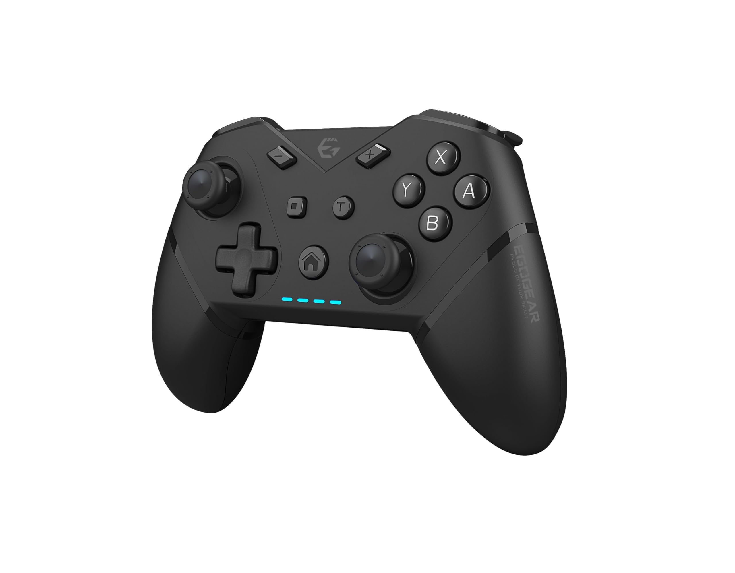 EgoGear - Mando inalámbrico SC20 Negro para Nintendo Switch, Switch OLED, PS3 y PC - Indicador de carga y número de jugador - Diseño ergonómico - 550mAh