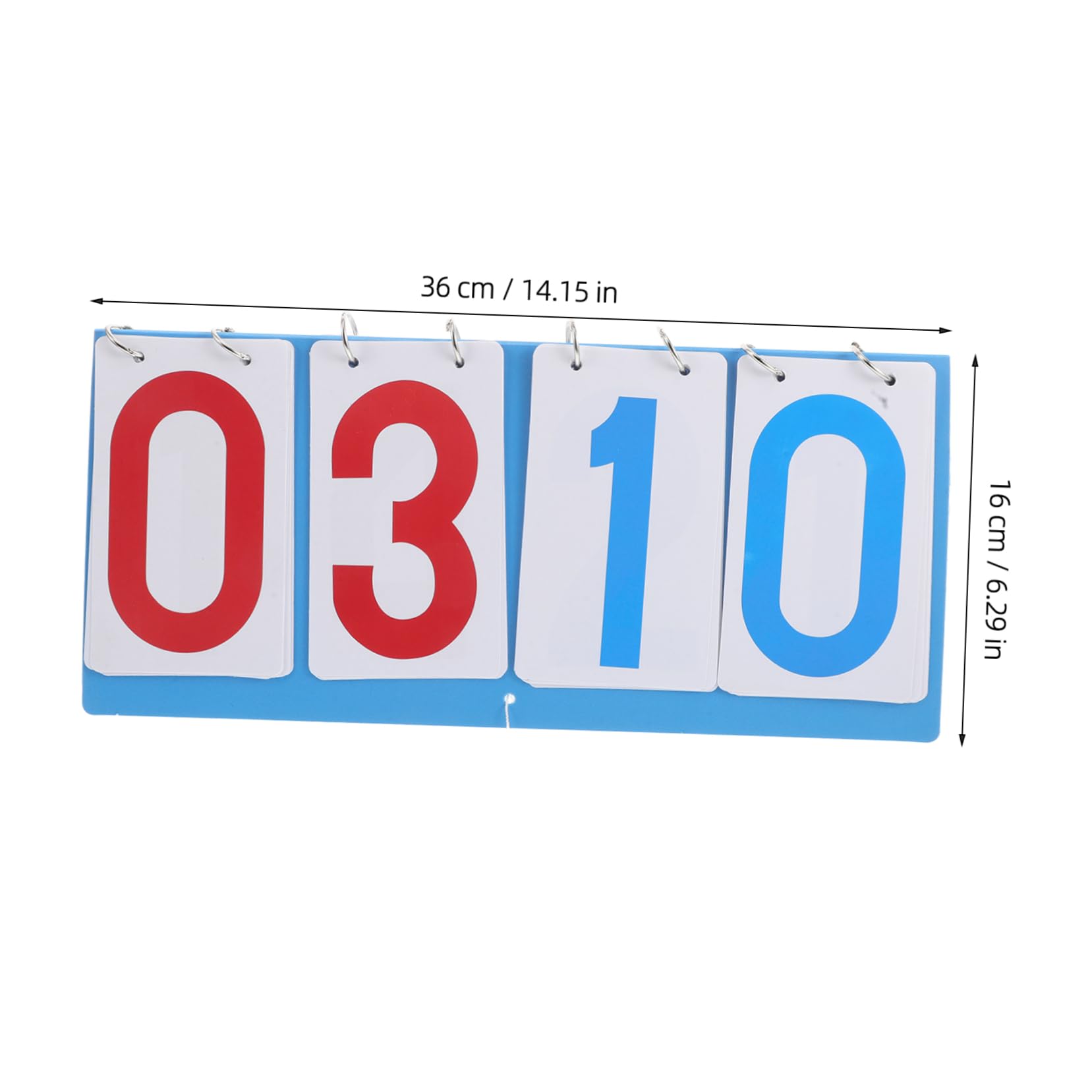 Gogogmee PVC Material 4- Scoreboard Tabletop for Volleyball Tennis Flip Scoreboard Manual Scorekeeper