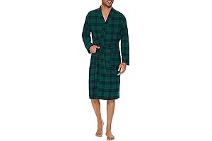 Men's Cozy Flannel Bathrobe for Warmth and Comfort