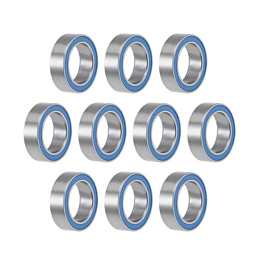 uxcell MR128-2RS Deep Groove Ball Bearings 8mm Inner Dia 12mm OD 3.5mm Bore Double Sealed Chrome Steel Blue Seal Z2 10pcs