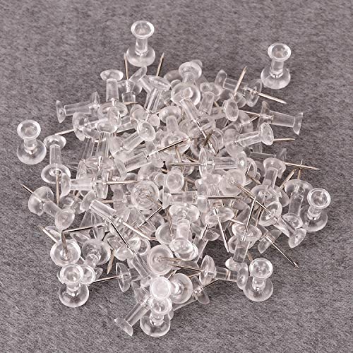 MROCO 700 Count Push Pins, Thumb Tacks Thumbtack Wall Tacks, Clear Thumb Tacks Steel Point and Clear Plastic Head, PushPins for Cork Board - Thumbnail 7