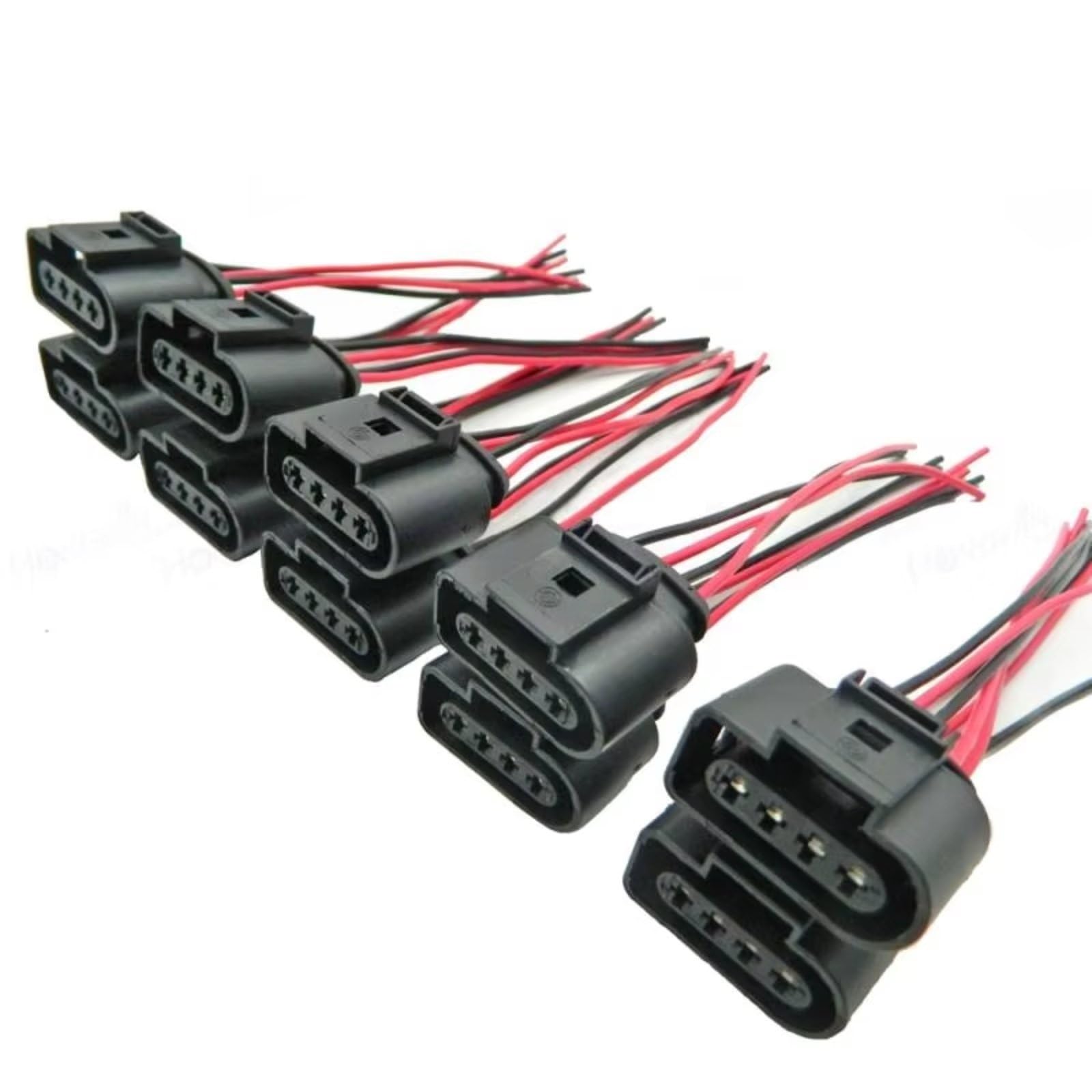 Kfz-Steckverbinder für RS6 2003-2004 und Q5 2009-2013, Zündspulenstecker, Reparaturkabelbaum, Stecker, Kfz-Zubehör 1J0973724 (10 Stück)